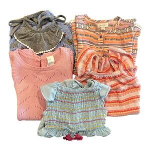 Bundle of Five Rompers, Toddler Girl Size 2T - Various Brands